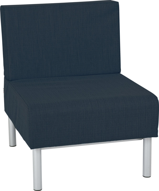 Enkele bank, brandvertragend 2, donkergrijs