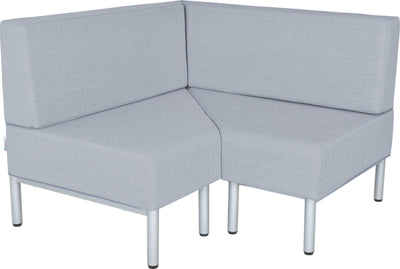 Interne hoekbank, brandvertragend 1, lichtgrijs