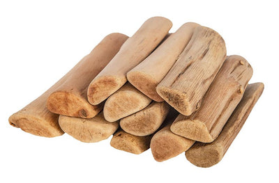 Knutsel drijfhout afgeronde kant lengte 8 cm 250 gram
