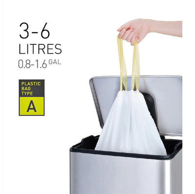 Afvalzak EKO met trekband 3-6 liter type A wit
