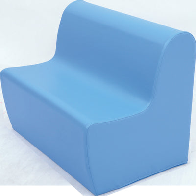 Hoge zitbank 40cm zithoogte 34 cm - Lichtblauw