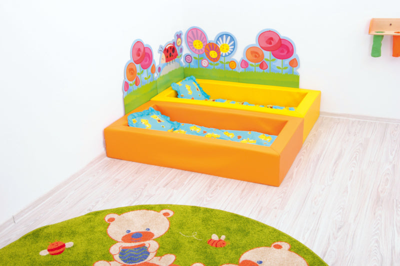 Foam bed 140x75x25cm - Oranje