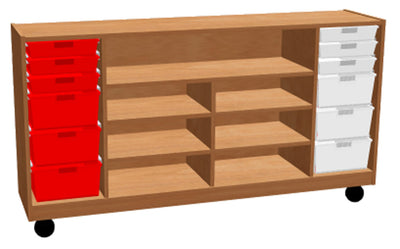 Kast met 12 bakken