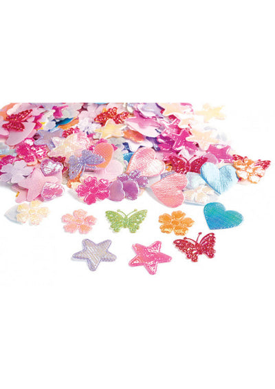 Glitter vormen 1,25 tot 2,5cm assorti  500 stuks