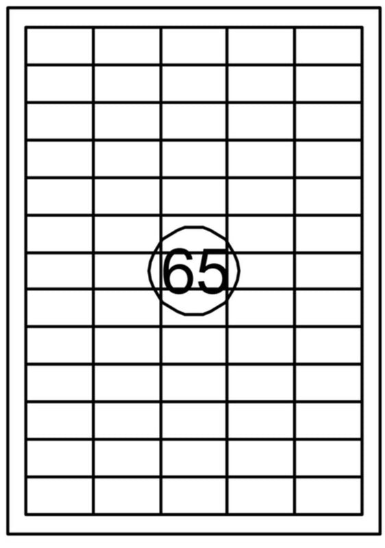 Etiket Quantore 38,1mmx21,2mm 6500stuks