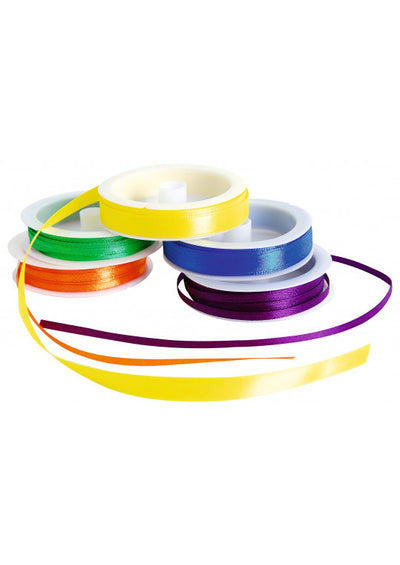 Gekleurd lint 3mm en 10mm assorti 16x120 meter