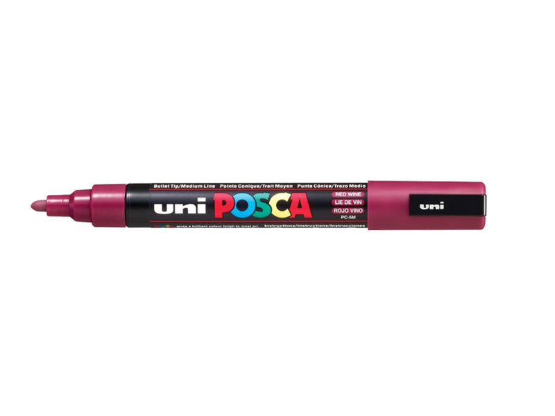 Verfstift Posca fijne punt 0.9 - 1.3 mm. wijnrood
