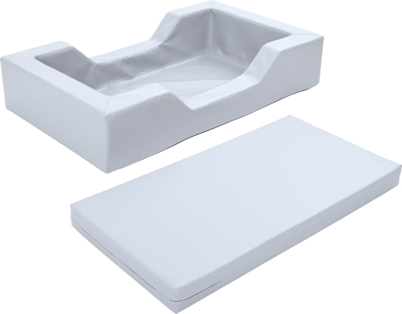 Foam bed met uitsparingen 128x75x25cm - Grijs