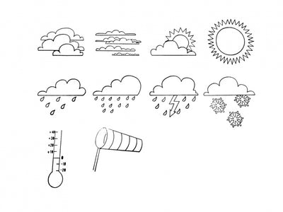 Stempels Ø 7,5cm - Het weer