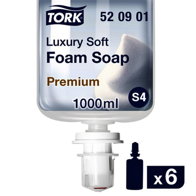 6x Handzeep Tork S4 520901 luxury soft, geparfumeerd 1000ml