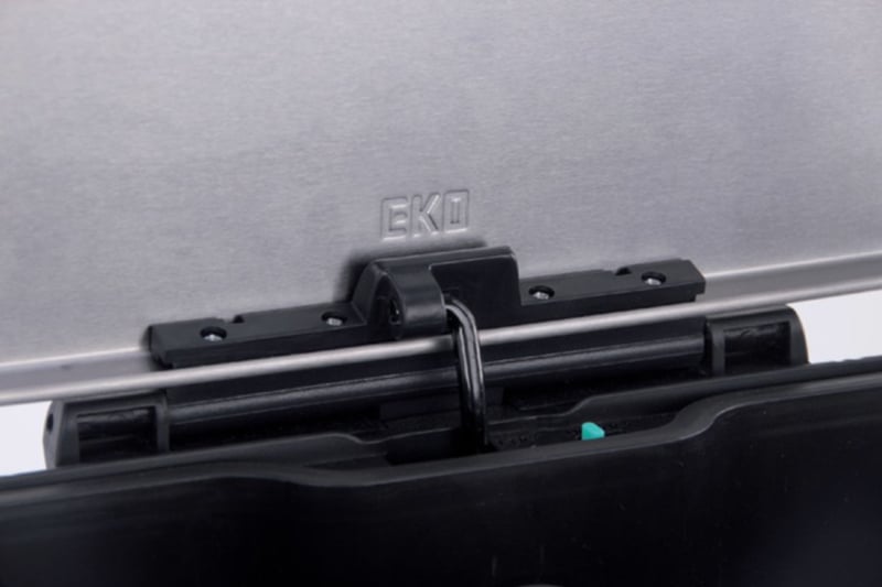 Afvalbak pedaalemmer E-Cube RVS mat rechthoekig 50liter