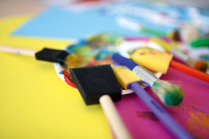 Kleine verfborstels mix