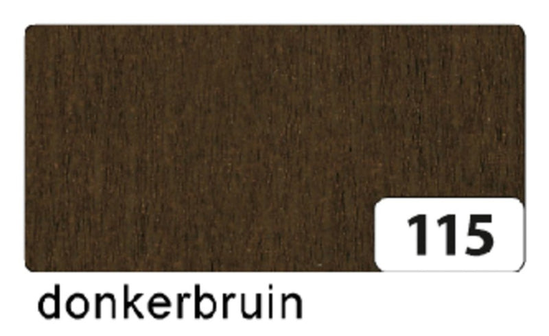 Crepepapier 250x50cm nr115 donkerbruin