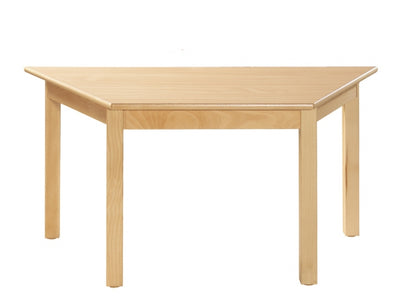 beukenhouten Trapeziumtafel 120x60cm. 46-76cm