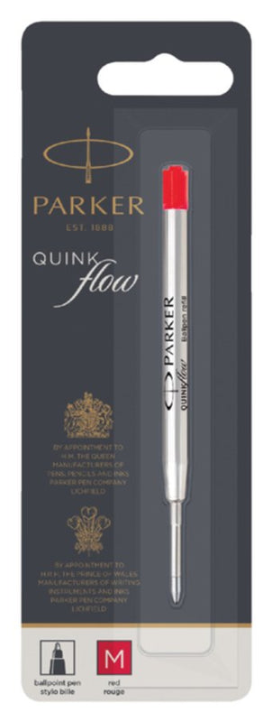 Balpenvulling Parker Quinkflow rood medium op blister