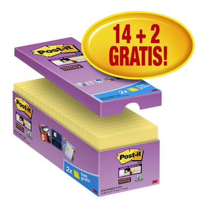 Memoblok 3M Post-it Super Sticky 76x76 mm. geel