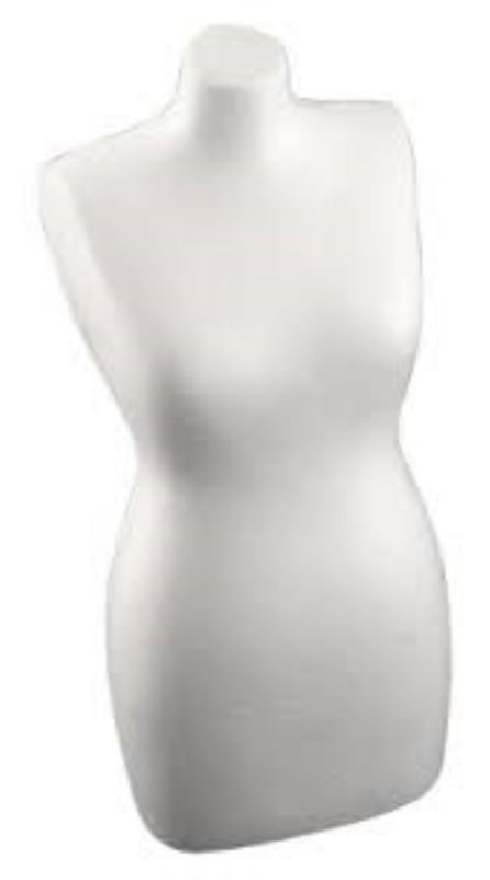 Tempex vrouwentorso 250mm - Wit