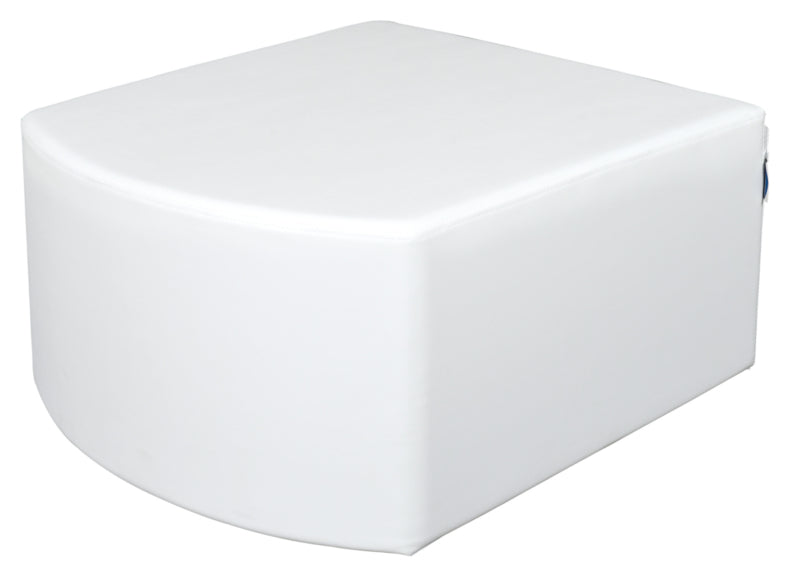 Bolle witte poef zithoogte 34 cm