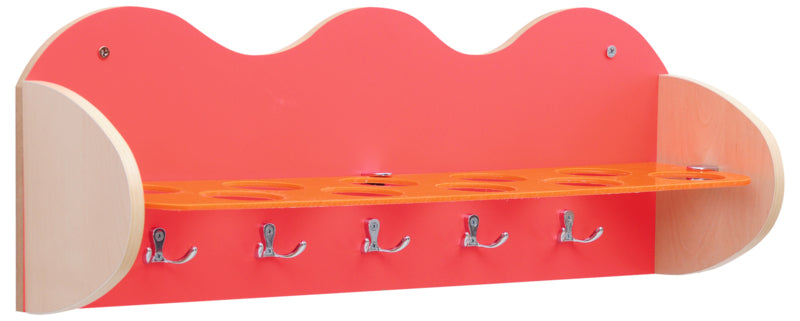 Plank voor bekers en accessoires - rood
