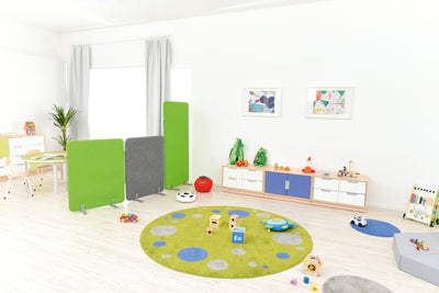 Rond tapijt - diam. 200cm - cirkels groen