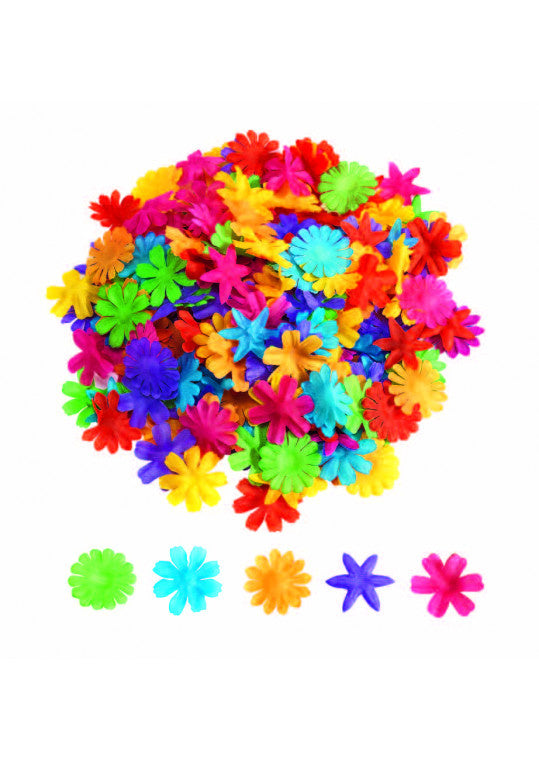 Bloemen polyester 5cm assorti 300 stuks