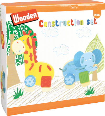 Mini bouw- en rijgset hout
