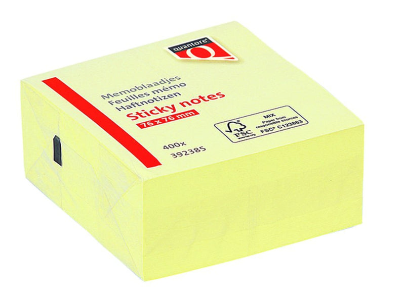 Memoblaadjes Quantore 76x76mm 400 geel
