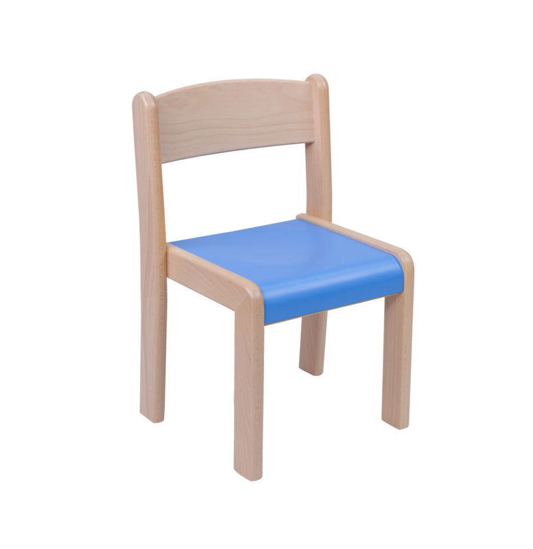 Houten HPL stapelstoel kleur