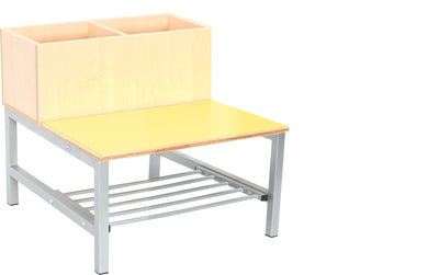 Flexi combibank 2, zithoogte 35 cm., geel