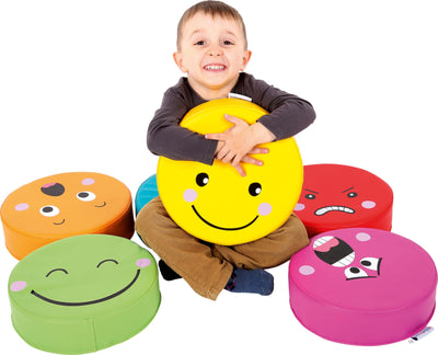 Kleurrijke emotie kussens