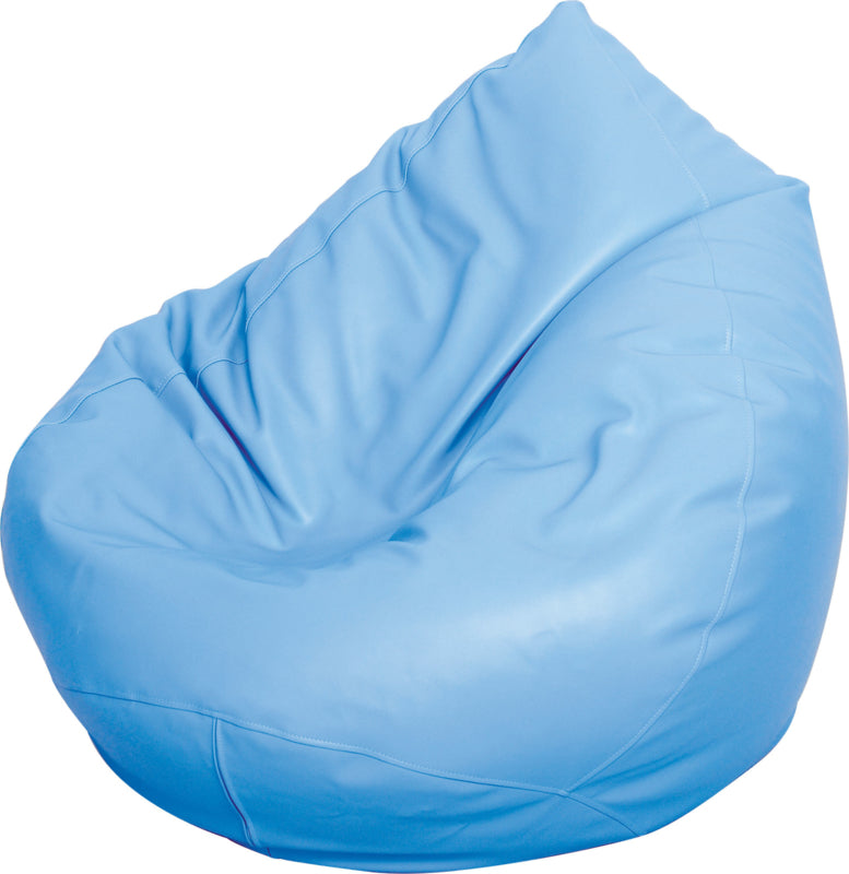 Kleine zitzak poef - peer licht blauw
