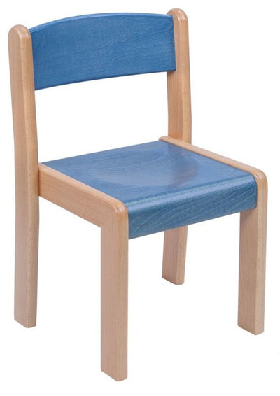 Houten stapelstoel kleur