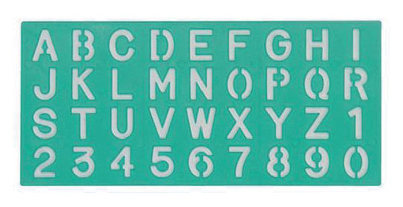 Lettersjabloon Linex 20mm hoofdletters/letters/cijfers