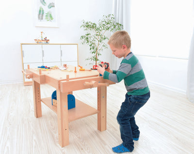 Quadro werkbank met bankschroef