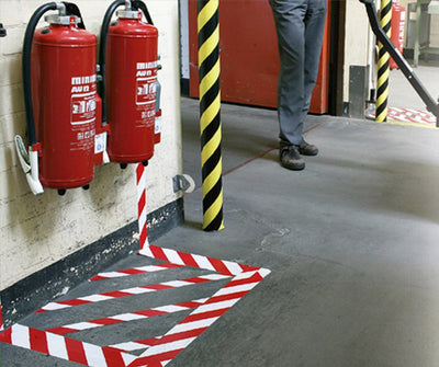 Waarschuwingstape Tesa 58134 rood/wit