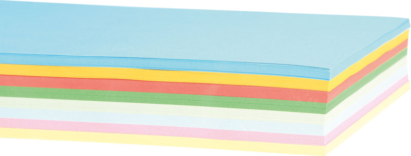 tekenpapier 80 grams 400vel 21x29,7cm 8 kleuren - Assorti