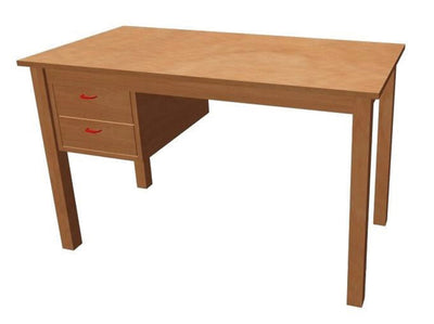 Bureau hout | 120 x 60 cm | 2 laden links