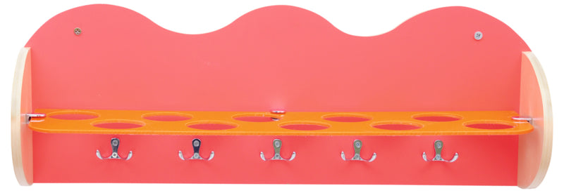 Plank voor bekers en accessoires - rood