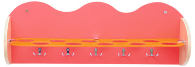 Plank voor bekers en accessoires - rood