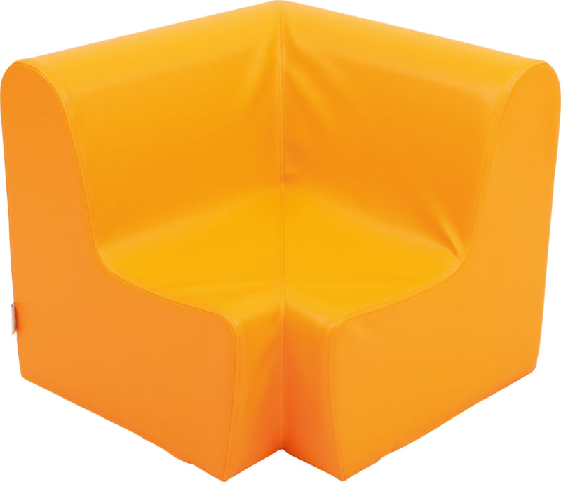 Hoge hoekbank 65,5cm zithoogte 34 cm - Oranje