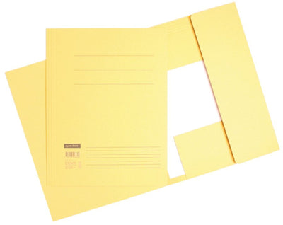 50x Aktemappen 3 kleppen A4 320gr licht geel