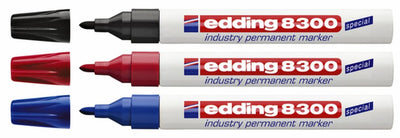 10 stuks Viltstift edding 8300 industrie rond zwart 1.5-3mm