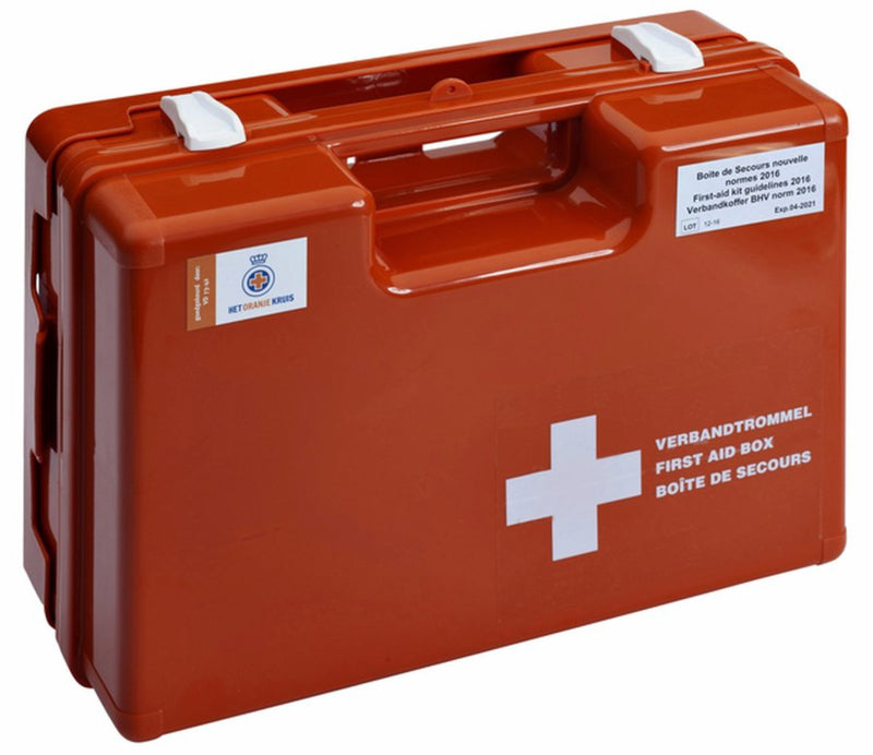 Verbandtrommel BHV volgens Oranje Kruis