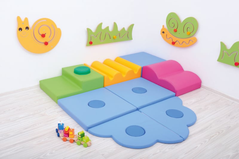 Foam baby hoek 60x20x50cm - Geel