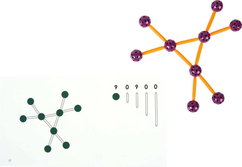 Ballen en stokken voor geometrische spellen
