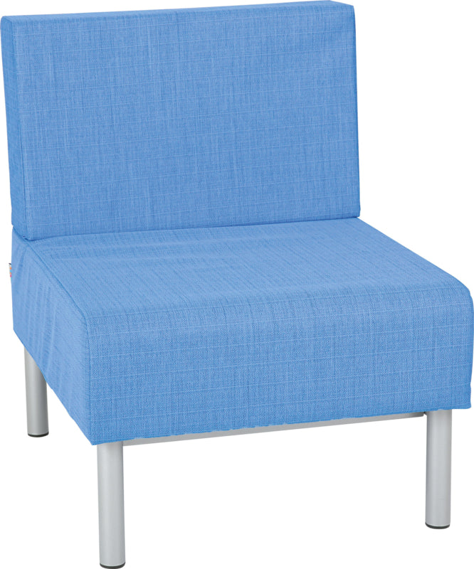 Enkele bank, brandvertragend 2, lichtblauw