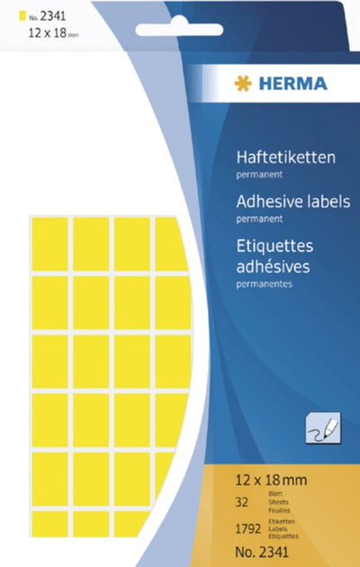 Etiket Herma 2341 12x18mm geel 1792stuks