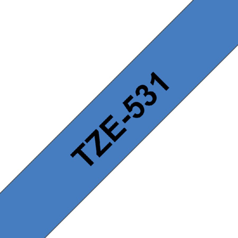 Labeltape Brother P-touch TZE-531 12mm zwart op blauw