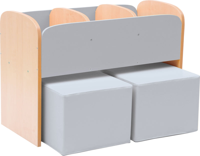 Set zachte poefs voor Premium kast - grijs