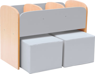 Set zachte poefs voor Premium kast - grijs